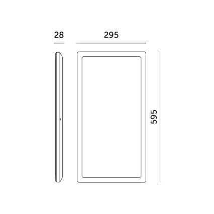 LED nadgradni panel NIVERA LED/32W/230V IP54 3000/4000/6000K 29,5x59,5 cm bela