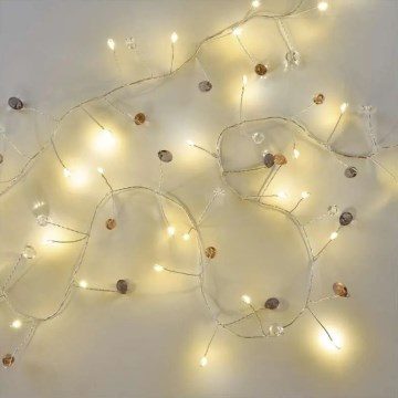LED niz 40xLED/3xAA 1,5 m topla bela svetlost