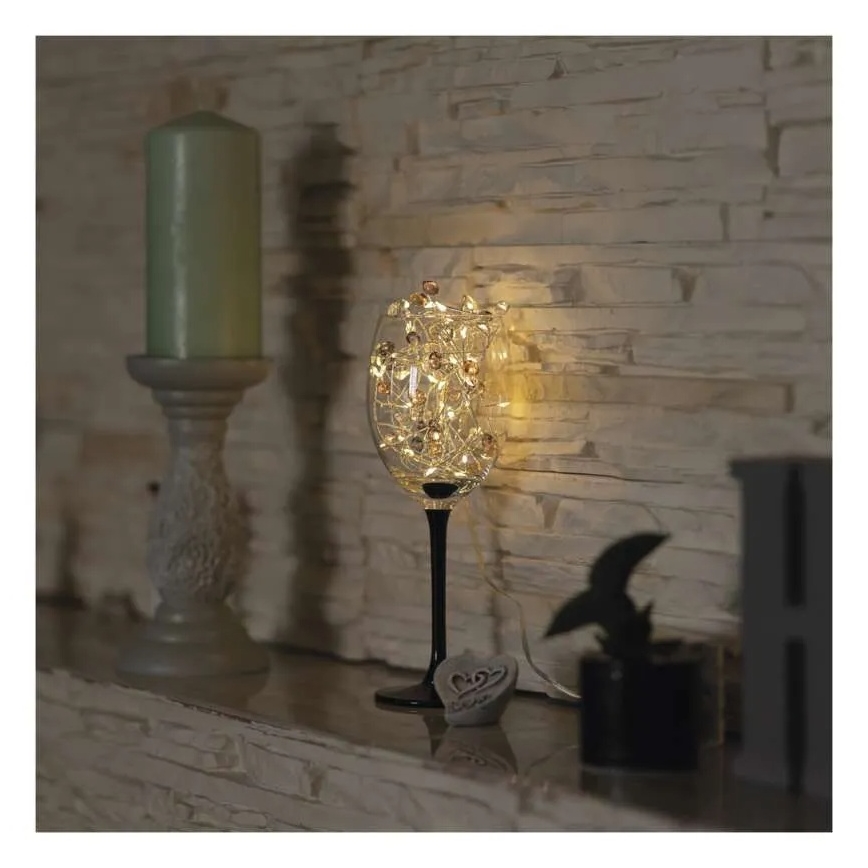 LED niz 40xLED/3xAA 1,5 m topla bela svetlost