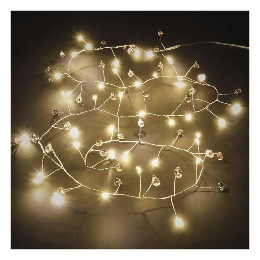 LED niz 40xLED/3xAA 1,5 m topla bela svetlost