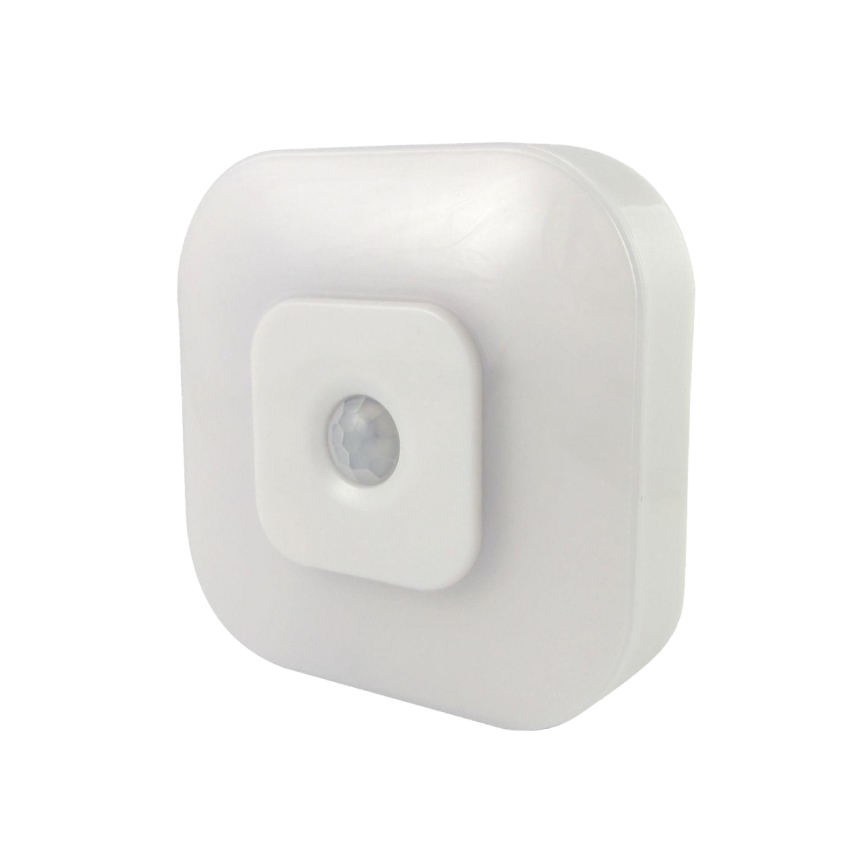 LED Noćno svetlo sa senzorom LED/0,5W/4,5V 3xAAA bela