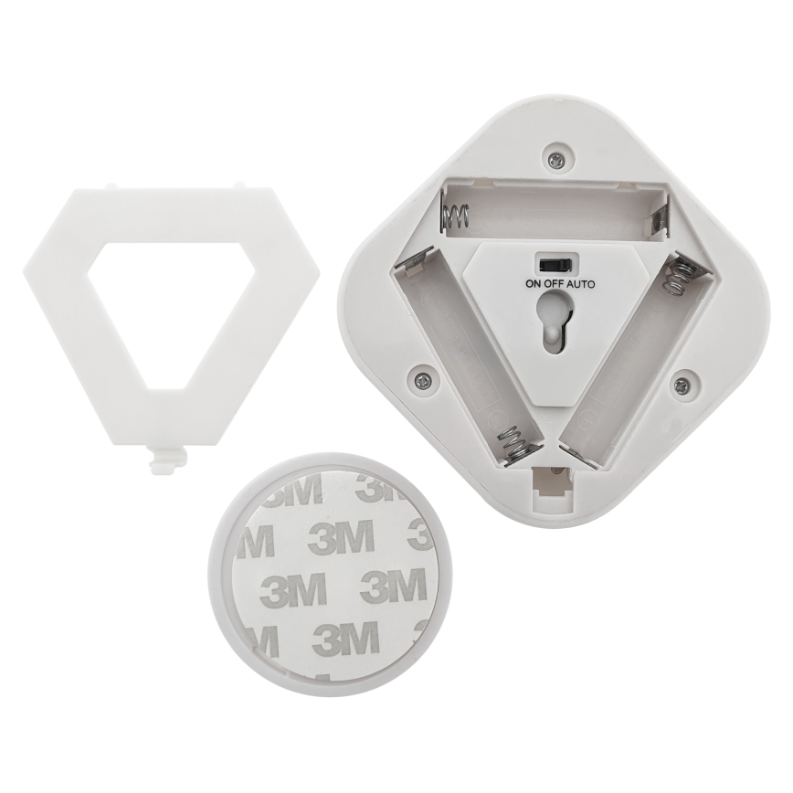 LED Noćno svetlo sa senzorom LED/0,5W/4,5V 3xAAA bela