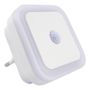 LED noćno svetlo sa senzorom pokreta i sumraka LED/0,5W/230V belo