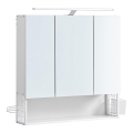 LED ogledalni kupatilski ormarić SKY 70x70x16 cm 230V, beli