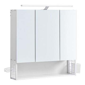 LED ogledalni kupatilski ormarić SKY 70x70x16 cm 230V, beli