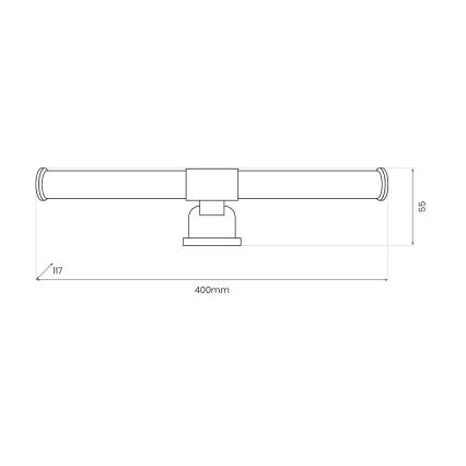 LED ogledalno osvetljenje za kupatilo APA LED/6W/230V 40 cm IP44 crno