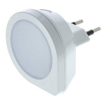 LED Orijentaciono svetlo sa senzorom za utičnicu LED/0,4W/230V 3000K bela