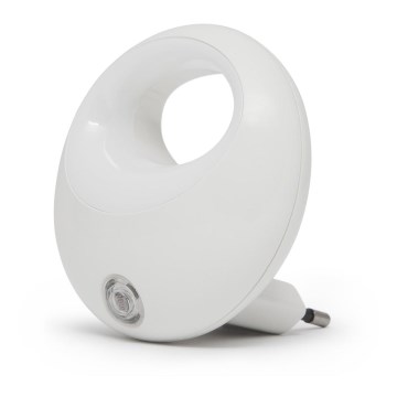 LED orijentaciono svetlo sa senzorom za utičnicu LED/1W/230V bela