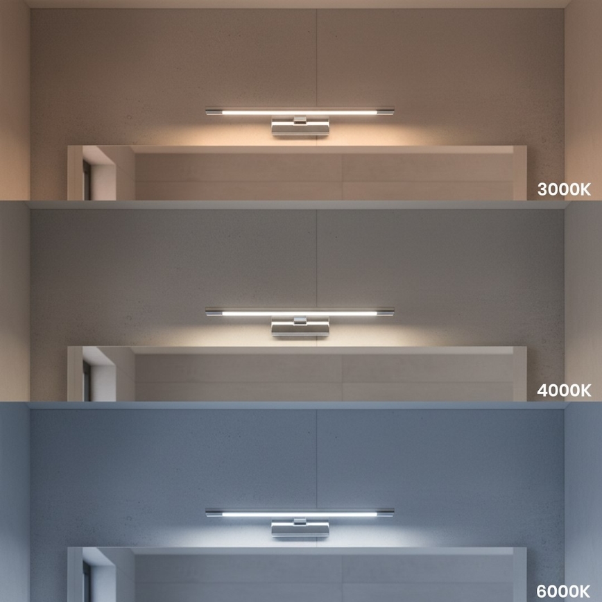 LED kupatilsko osvetljenje za ogledalo KLIMT LED/8W/230V 3000/4000/6000K 40 cm IP44 sjajni hrom