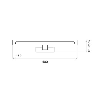 LED kupatilsko osvetljenje za ogledalo KLIMT LED/8W/230V 3000/4000/6000K 40 cm IP44 sjajni hrom