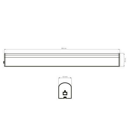 LED osvetljenje za kupatilsko ogledalo ALEX LED/15W/230V 4000K 60 cm IP44 sjajni hrom