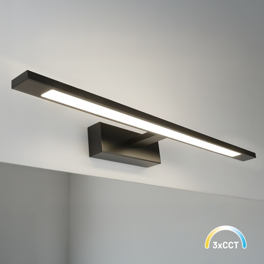 LED osvetljenje za kupatilsko ogledalo KLIMT LED/12W/230V 3000/4000/6000K 60 cm IP44 crno