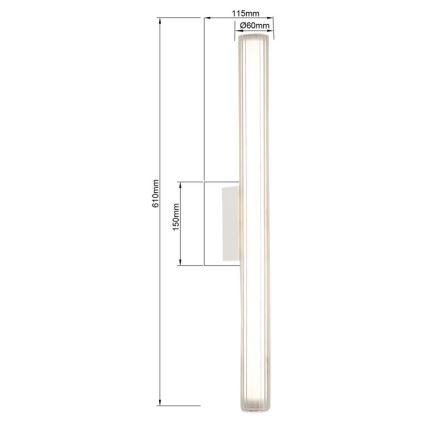 LED osvetljenje za kupatilsko ogledalo LINEA LED/12W/230V 3000/4000/6000K IP44 61 cm bela