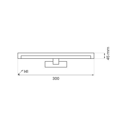 LED osvetljenje za kupatilsko ogledalo MIRORE LED/5W/230V 30 cm IP44 crna
