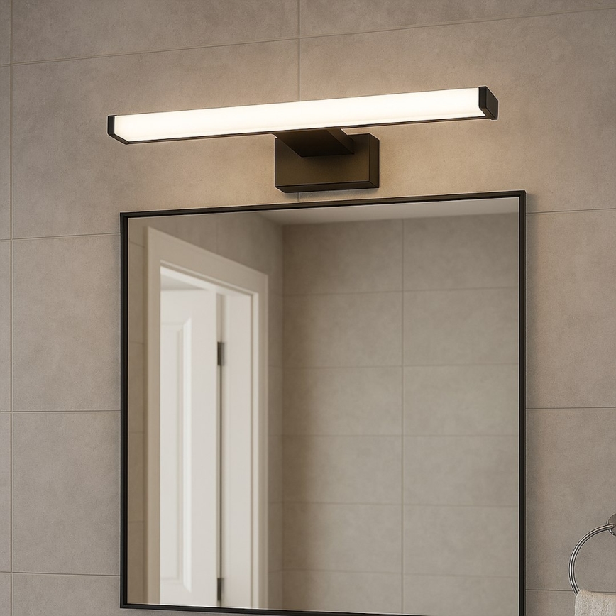 LED osvetljenje za kupatilsko ogledalo MIRORE LED/8W/230V 40 cm IP44 crna