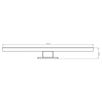 LED osvetljenje za kupatilsko ogledalo SAMOS LED/8W/230V 4000K 40 cm IP44 crna