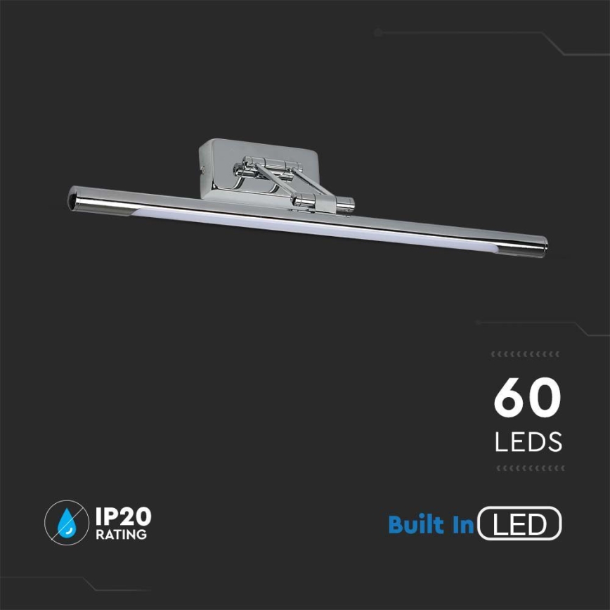 LED osvetljenje za ogledalo LED/13W/230V 3000K 64cm hrom