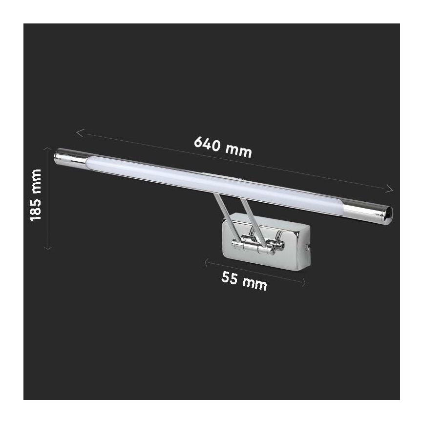 LED osvetljenje za ogledalo LED/13W/230V 3000K 64cm hrom