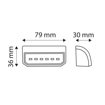 LED osvetljenje za registarske tablice LICE LED/0,2W/12-24V IP67