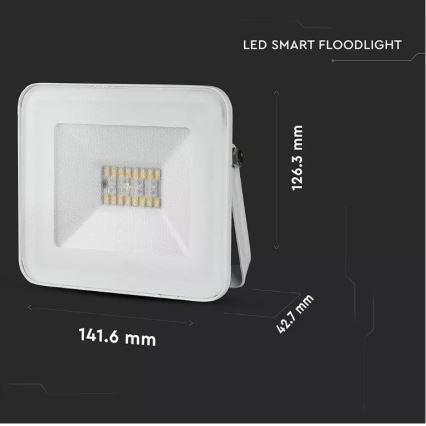 LED pametni prigušiva RGB reflektor LED/20W/230V IP65 bela