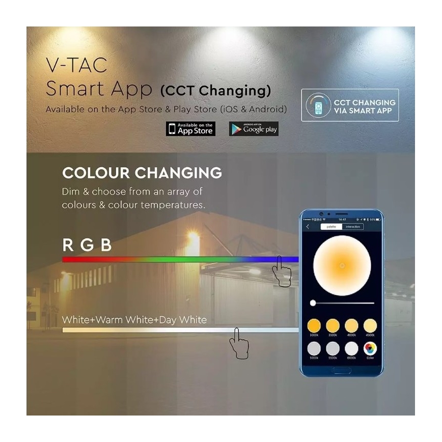 LED pametni prigušiva RGB reflektor LED/20W/230V IP65 bela