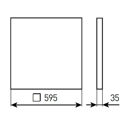 LED prigušiva panel za spušteni plafon za kupatilo STELLA LED/28/32/36/40W/230V 59,5x59,5 cm CRI 90 IP44 bela