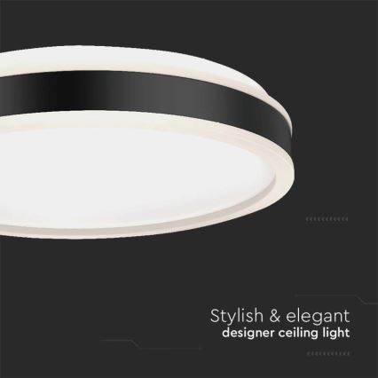 LED Plafonjera LED/24W/230V 4000K pr. 45 cm crno