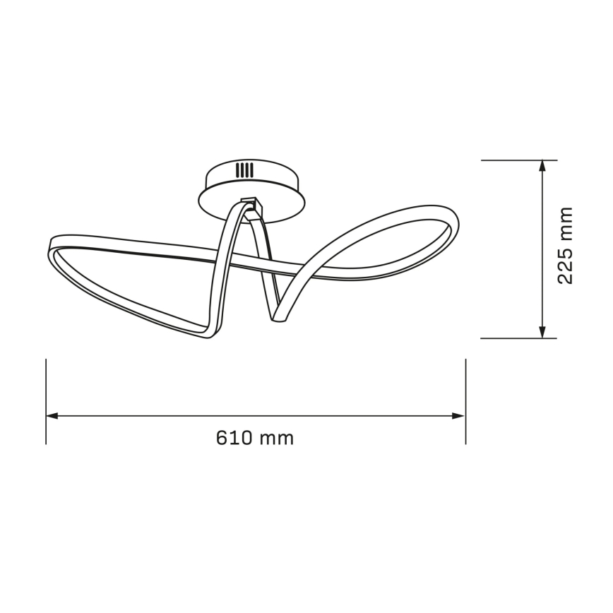 LED plafonska svetiljka FLAVIA LED/33W/230V 24x61 cm crna