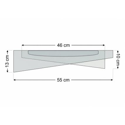LED plafonska svetiljka GALAXY MODERN LED/24W/230V preč. 55 cm siva/bela