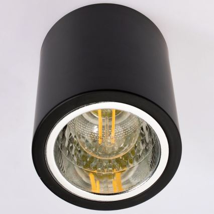 LED plafonska svetiljka JUPITER 1xE27/6W/230V 120x98 mm crna