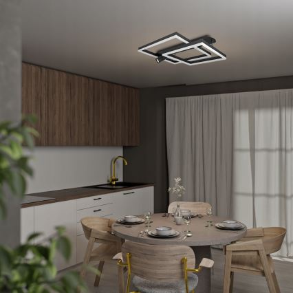 LED plafonska svetiljka LED/38W/230V + 1xGU10/30W crna