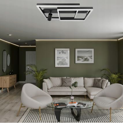 LED plafonska svetiljka LED/38W/230V + 1xGU10/30W crna
