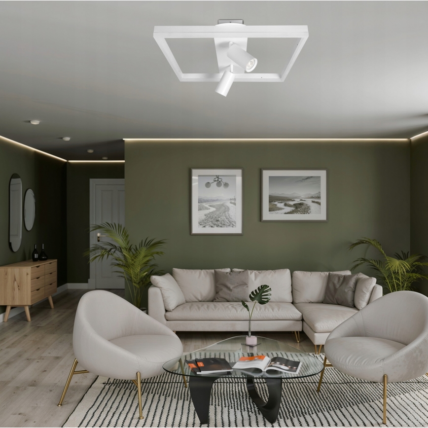 LED plafonska svetiljka LED/38W/230V + 2xGU10/30W bela