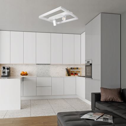LED plafonska svetiljka LED/38W/230V + 2xGU10/30W bela