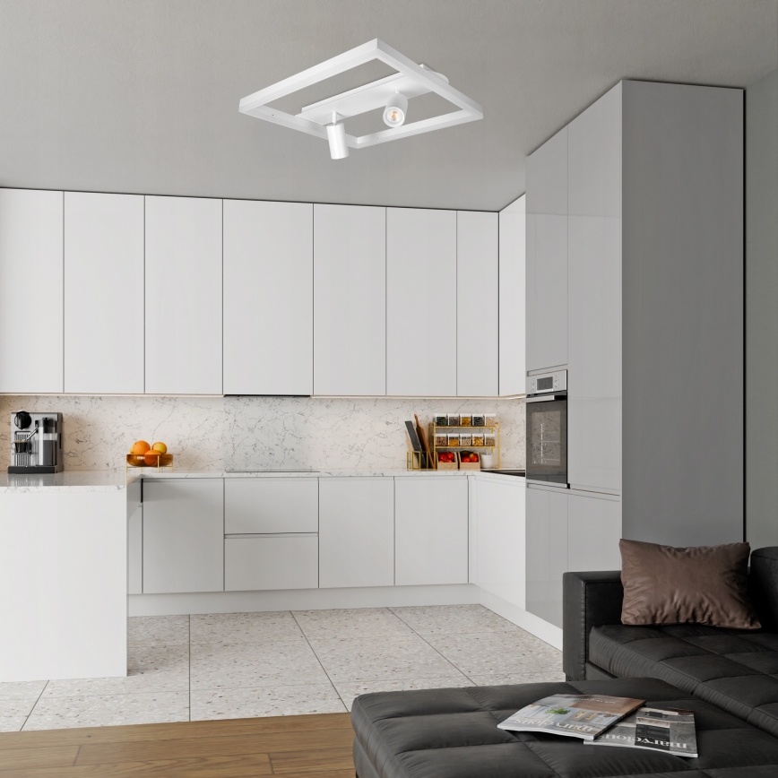 LED plafonska svetiljka LED/38W/230V + 2xGU10/30W bela