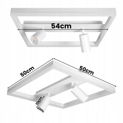 LED plafonska svetiljka LED/38W/230V + 2xGU10/30W bela