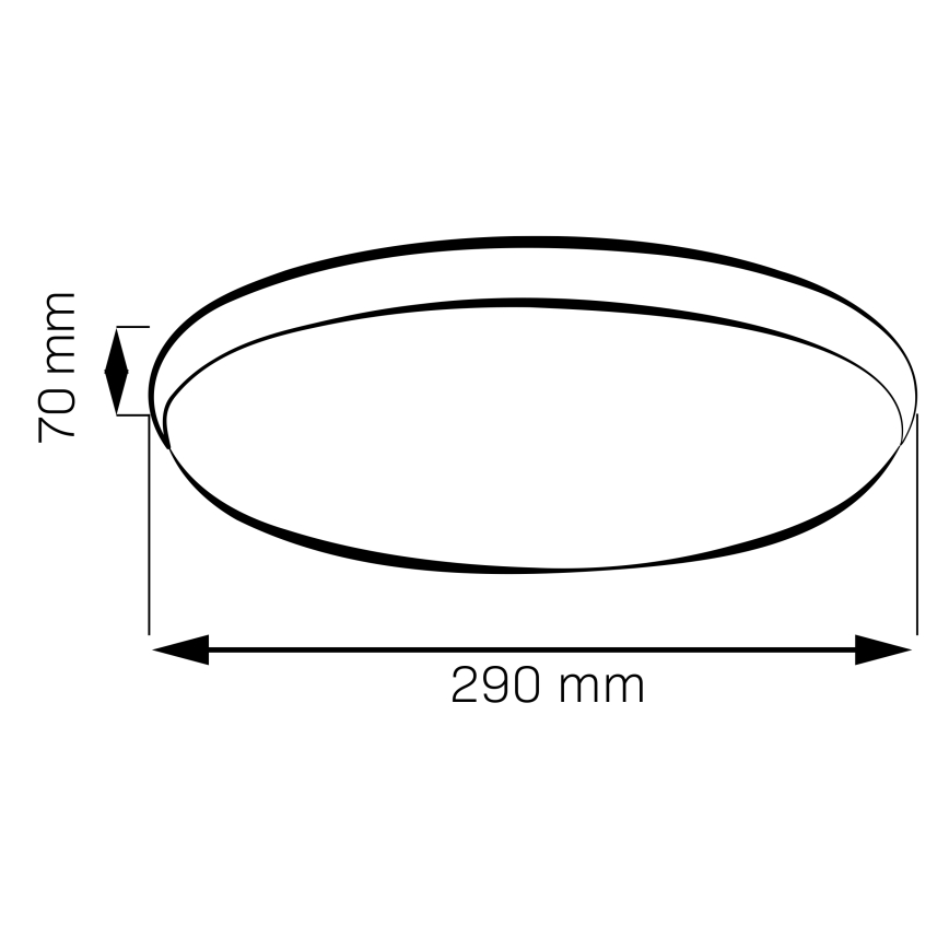 LED plafonska svetiljka LIBRA LED/15W/230V 4000K, prečnik 29 cm, crna