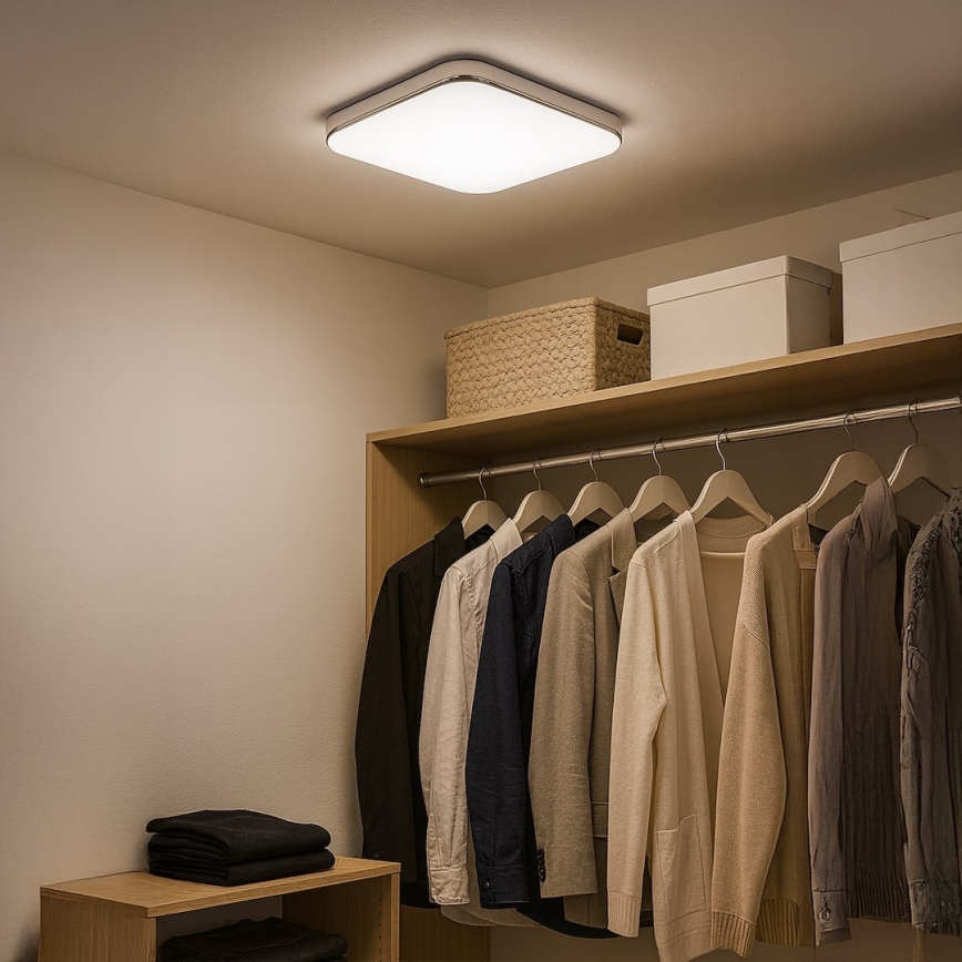 LED plafonska svetiljka NEMO LED/36W/230V 50x50 cm sjajni hrom