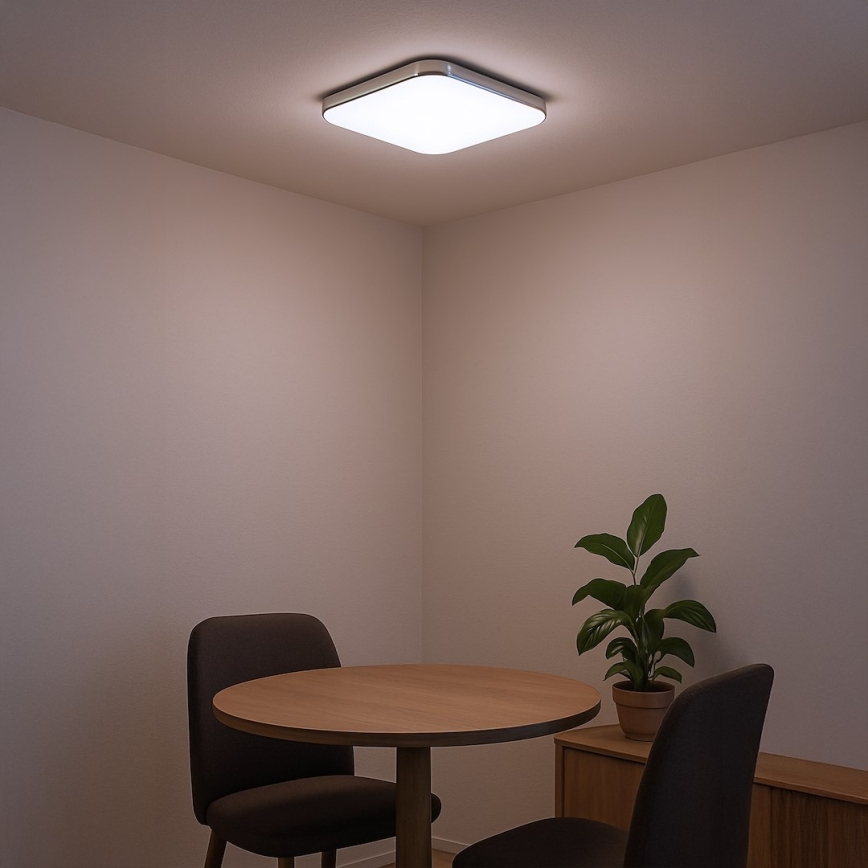 LED plafonska svetiljka NEMO LED/36W/230V 50x50 cm sjajni hrom