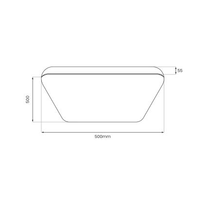 LED plafonska svetiljka NEMO LED/36W/230V 50x50 cm sjajni hrom