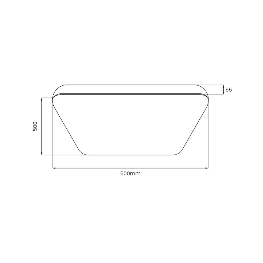 LED plafonska svetiljka NEMO LED/36W/230V 50x50 cm sjajni hrom