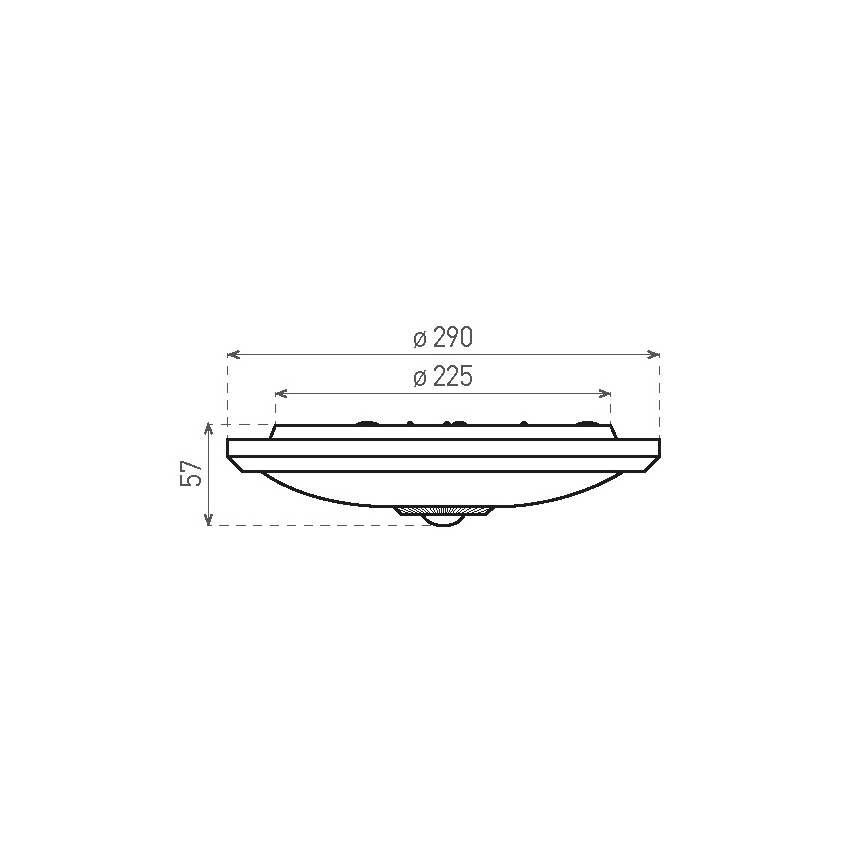 LED stropno svetlo sa senzorom pokreta i sumraka i modulom za nuždu MANA LED/12W/230V 1500 mAh, prečnik 29 cm, bela