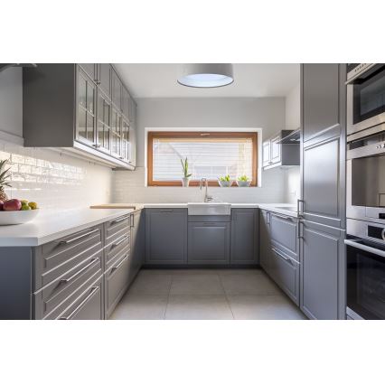 LED prigušiva plafonska svetiljka SMART GALAXY LED/36W/230V prečnik 55 cm 2700-6500K Wi-Fi Tuya siva/bela + sa daljinskim upravljačem