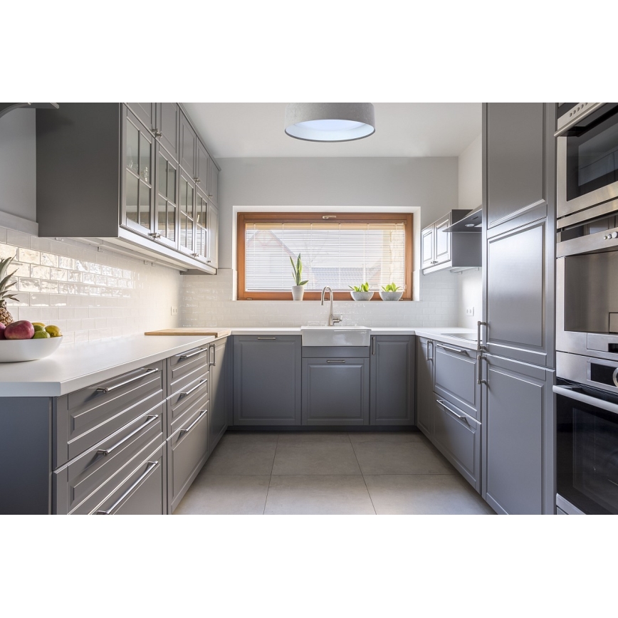 LED prigušiva plafonska svetiljka SMART GALAXY LED/36W/230V prečnik 55 cm 2700-6500K Wi-Fi Tuya siva/bela + sa daljinskim upravljačem