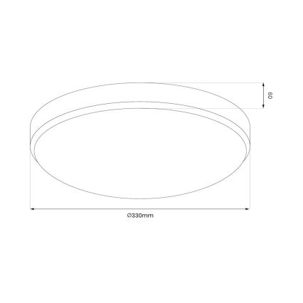 LED plafonska svetiljka za kupatilo MAYA LED/15W/230V, prečnika 33 cm, IP44, sjajni hrom
