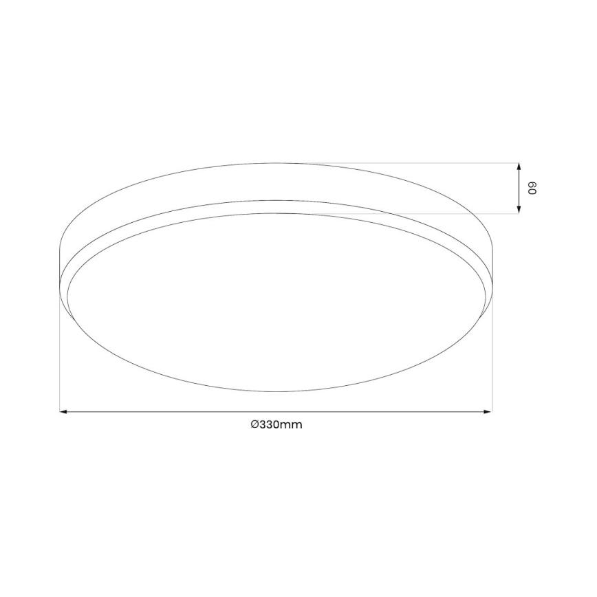 LED plafonska svetiljka za kupatilo MAYA LED/15W/230V, prečnika 33 cm, IP44, sjajni hrom