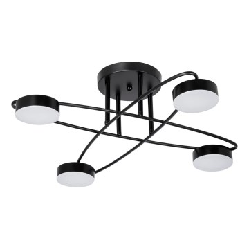 LED plafonski luster 4xLED/7W/230V 3000-6000K prečnik 60 cm crna