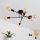LED plafonski luster CAMBRIDGE 6xE27/8W/230V crna