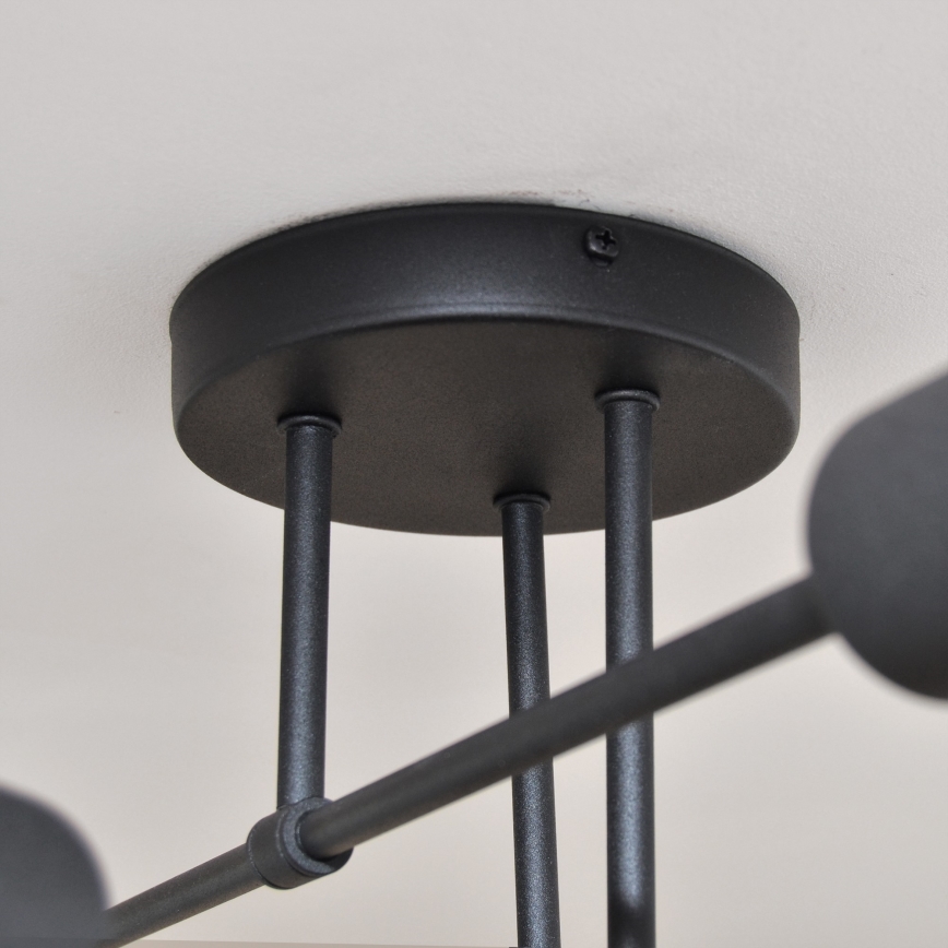 LED plafonski luster CAMBRIDGE 6xE27/8W/230V crna