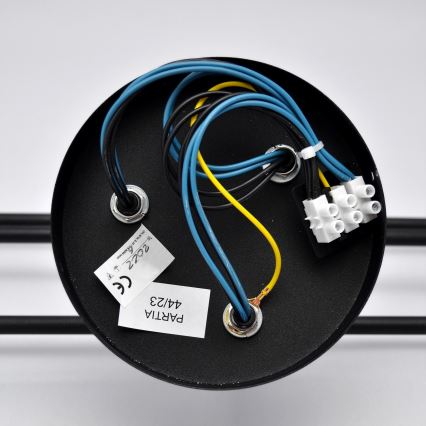 LED plafonski luster CAMBRIDGE 6xE27/8W/230V crna